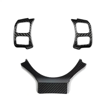 Carbon Fiber Steering Wheel Cover Trim for Lexus IS RC NX (2015-2024)