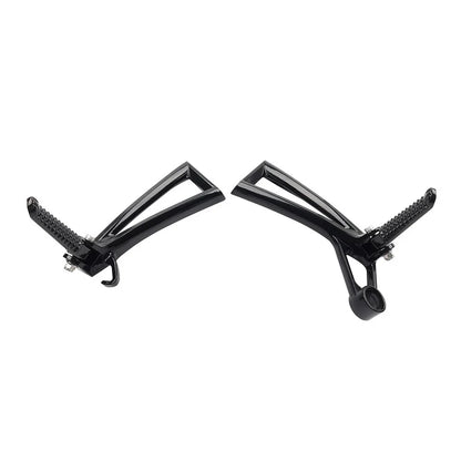 Black Rear Passenger Footrests Pegs for Yamaha YZF R6 (2003-2005)