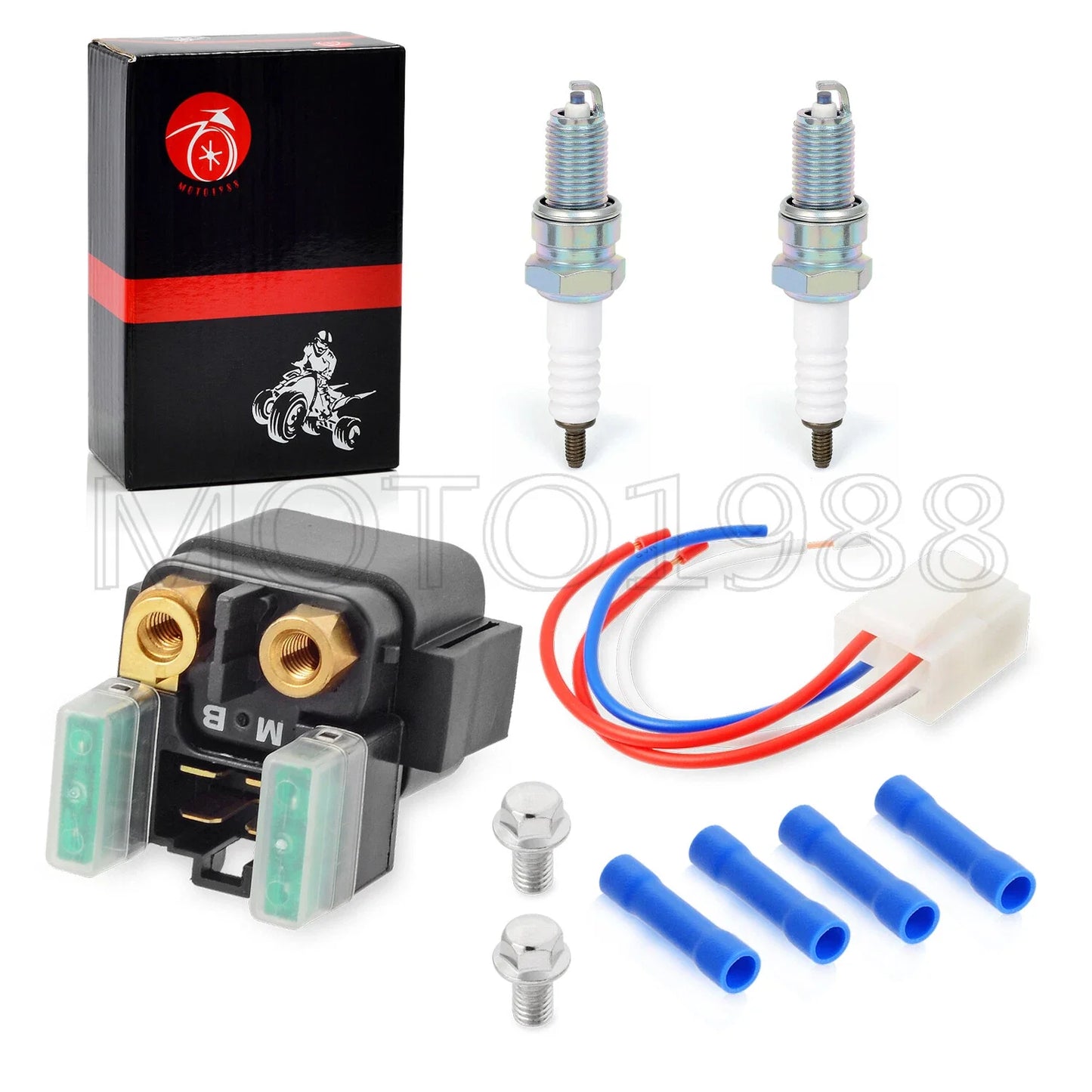 Solenoid Relay and Spark Plug for Yamaha V Star 1100 Classic (2000–2009)