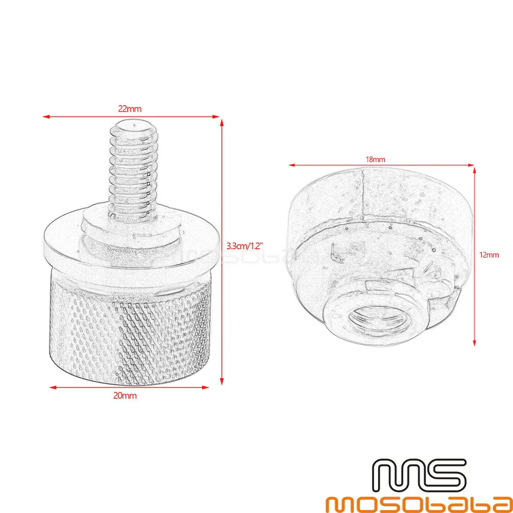 Seat Mounting Bolt & Nut for Harley Street Fat Bob Dyna Softail