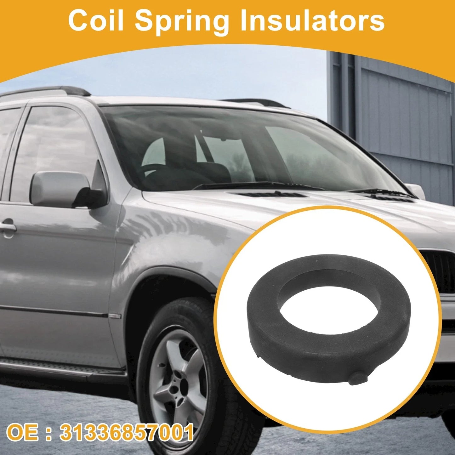 Upper Coil Spring Insulators Rubber 1 Pc for BMW X5 (2007 - 2018)