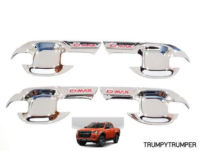 Chrome Door Handle Cover Insert Bowl Trim for Isuzu D-Max DMAX UTE (2020-2021)