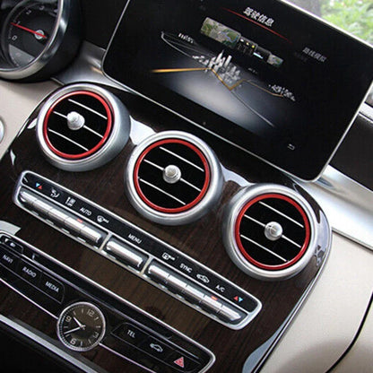 Aluminum Air Vent Outlet Cover Ring Trim / 5PCS / for Mercedes A/B/GLA/CLA Class
