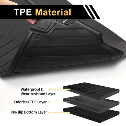 Cargo Liner Rear Trunk Mat Diamond Pattern TPE for BMW X7 7 Seats (2019-2024)