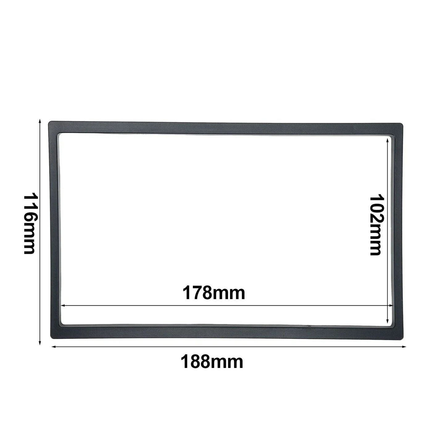 Auto Stereo Panel / 1pc / ABS Plastic Black Ultra-thin Radio Panel for Car Stereo