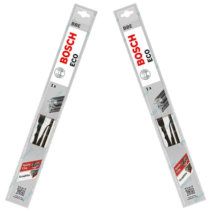 Front Pair Bosch Eco Wiper Blades Set for Nissan Pulsar N13 N14 1987~1995