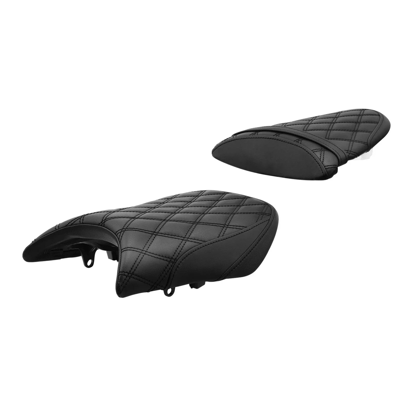 Black Rider Driver & Passenger Seats for Kawasaki Ninja ZX6R ZX6RR (2005-2006)