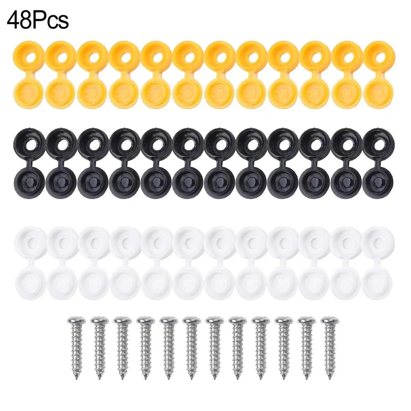Weather Resistant Plate Screws and Hinged Covers for Car Number Plate Fixing