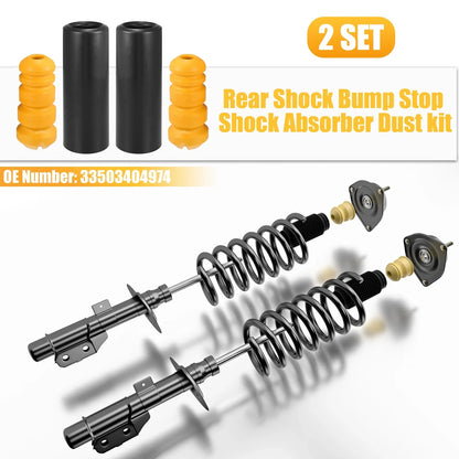2x Rear Shock Bump Stop Dust Cover Kit for BMW