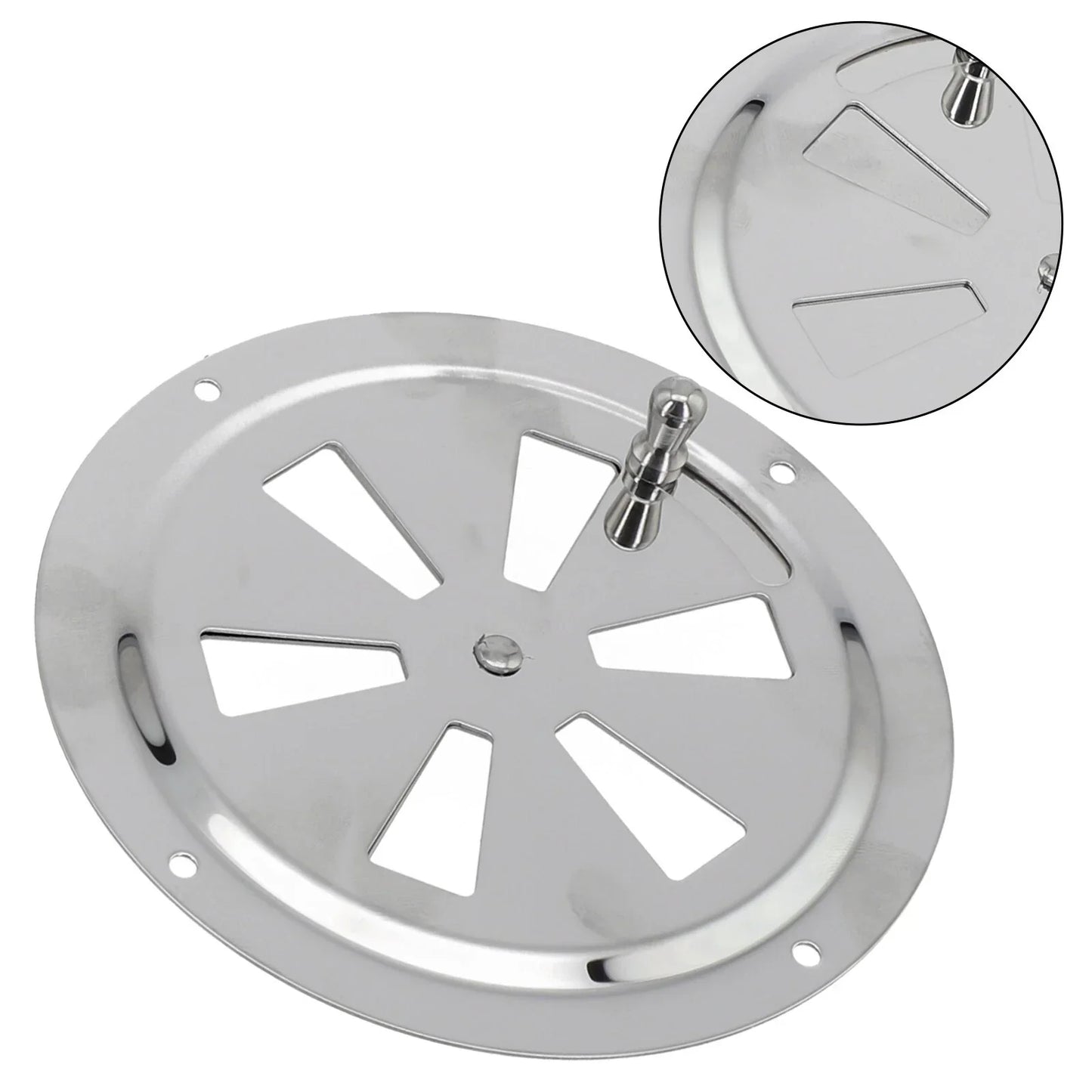 5 x Stainless Steel Marine Air Vent Butterfly Boat Round Louvered Vent for Boat
