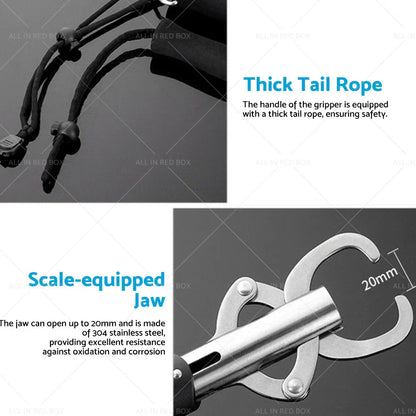 Stainless Steel Fish Lip Grabber Gripper Tool for Fishing Scale 30KG