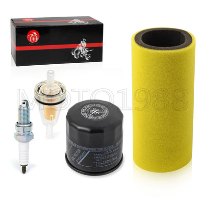 3 x Air Filter, Oil Filter & Spark Plug for Yamaha Rhino YXR450 (2006–2009)