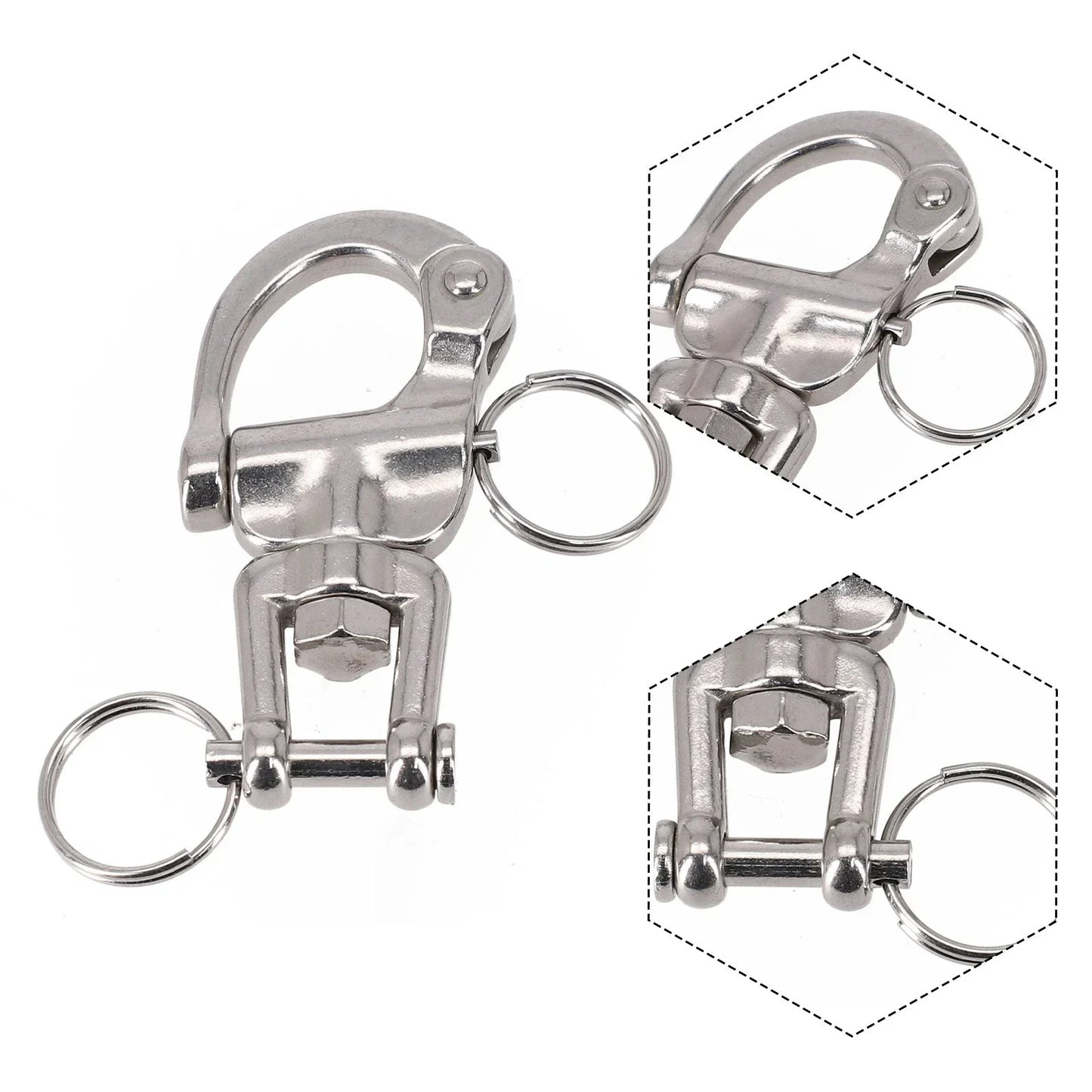 316 Stainless Steel Swivel Snap Shackle for Sailboat Accessories