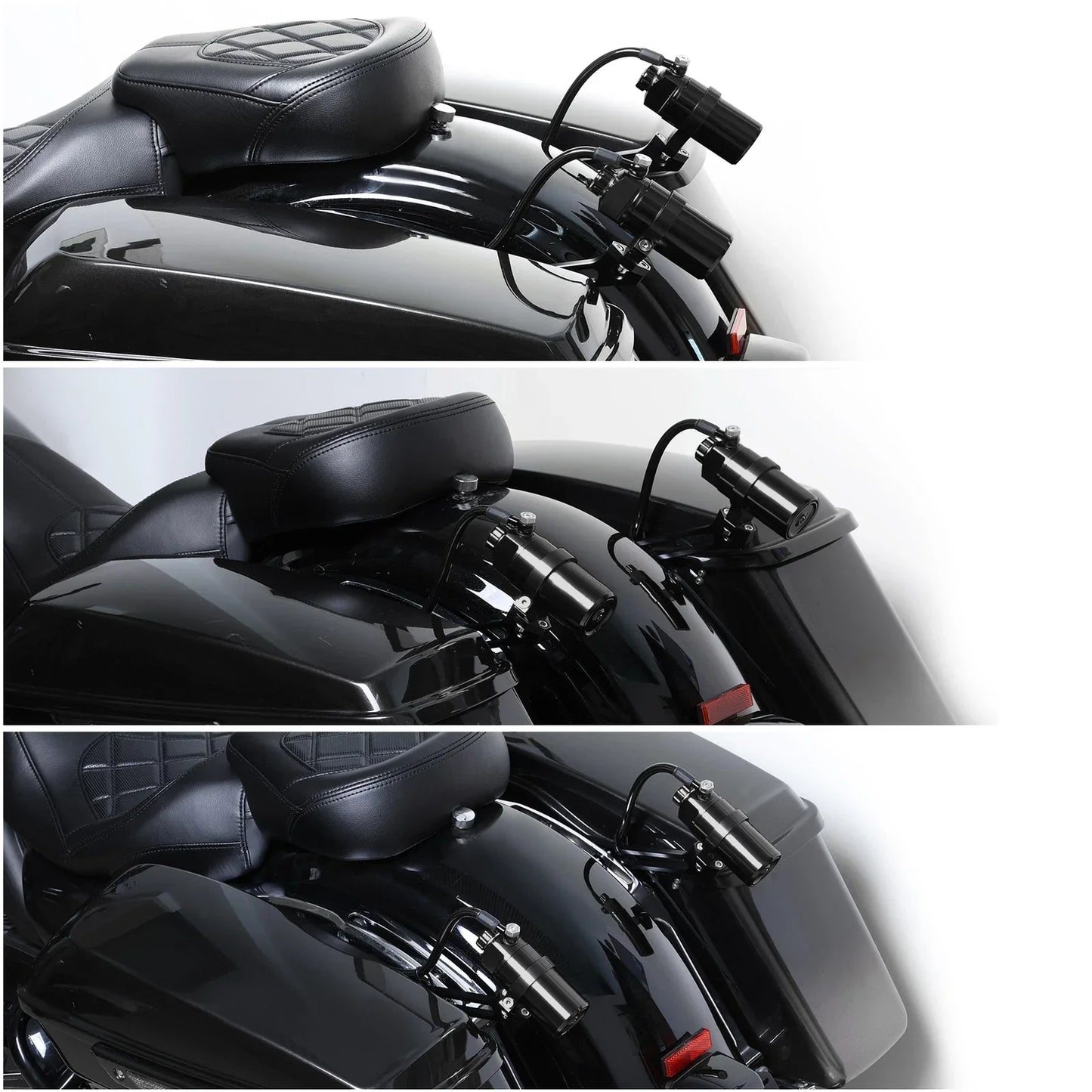 Remote Reservoir Rear Suspension Shocks for Harley Road Street Glide (14-25)