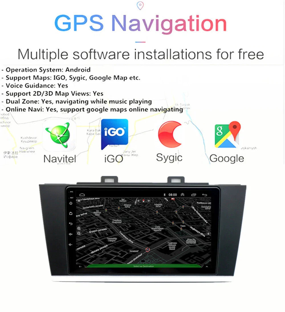 9" Android 12.0 Stereo Radio GPS Nav for 2015-2018 Subaru Legacy Outback