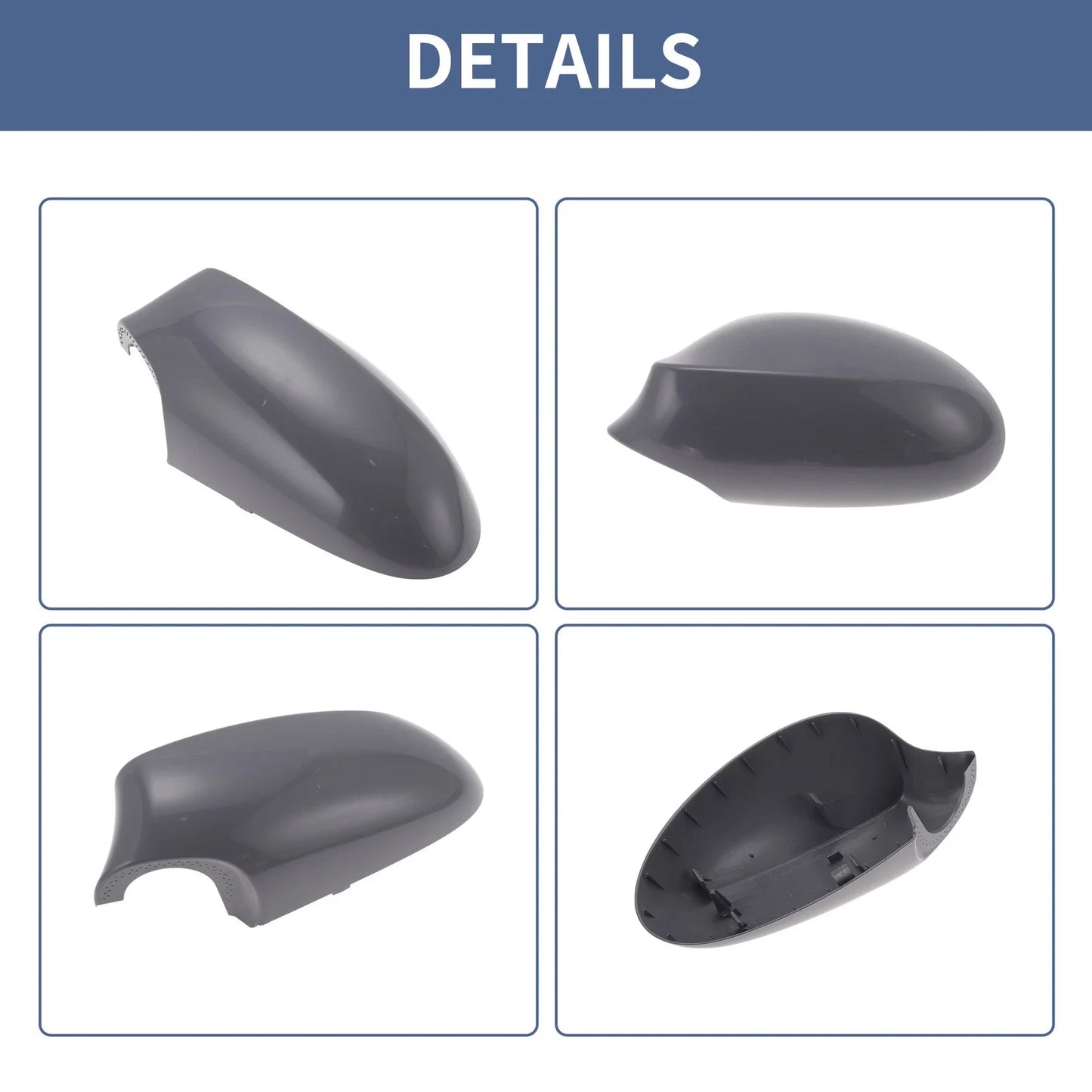 Mirror Cover Gray Replacement for BMW 1 Series E81 E82 E87 E88 (2004 - 2010)