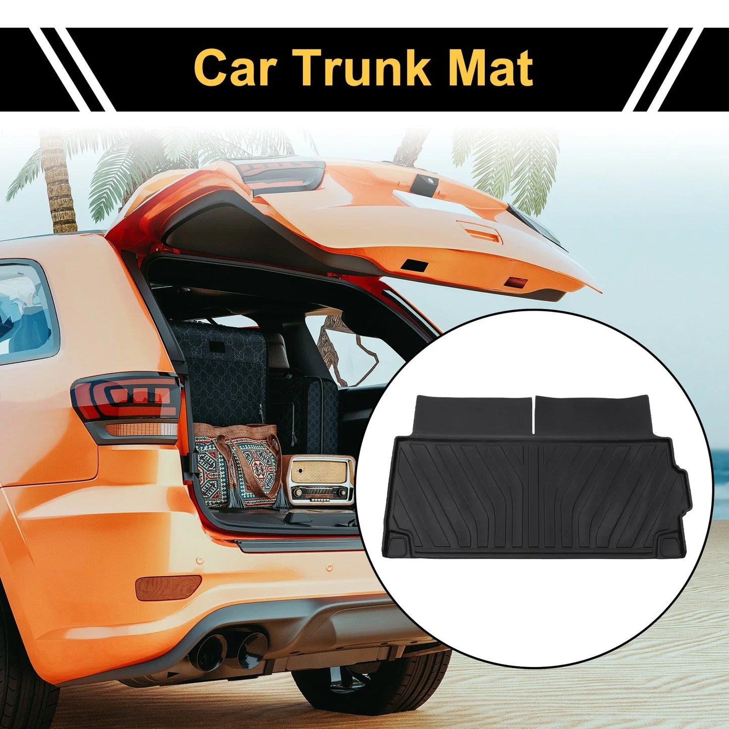 Cargo Liner Rear Trunk Mat Diamond Pattern TPE for BMW X7 7 Seats (2019-2024)