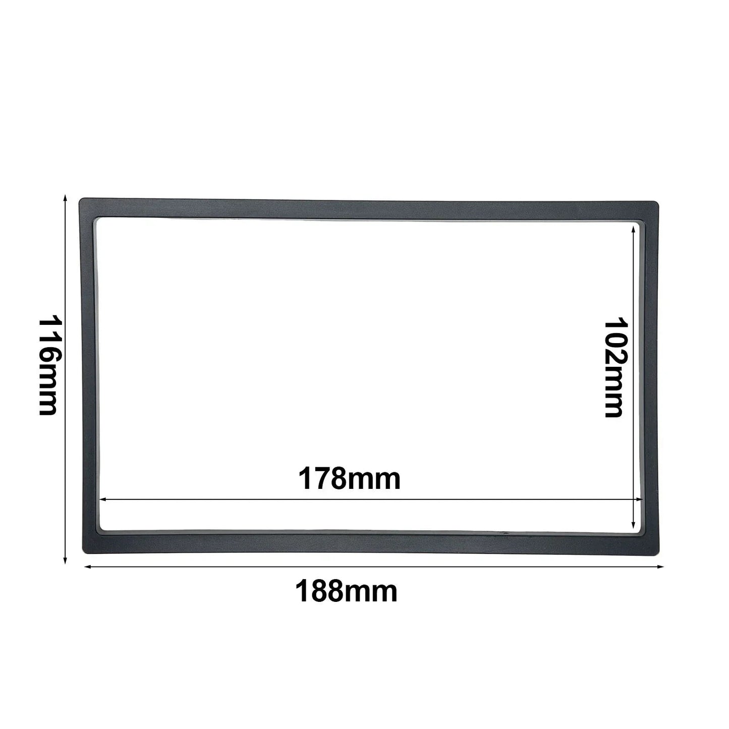 Radio Panel Surround / 2DIN / ABS Plastic Black Ultra-thin  (YYYY–YYYY)