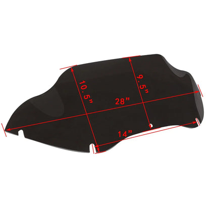 9.5'' Windshield Windscreen & Chrome Trims for Harley Road Glide (2004-2013)