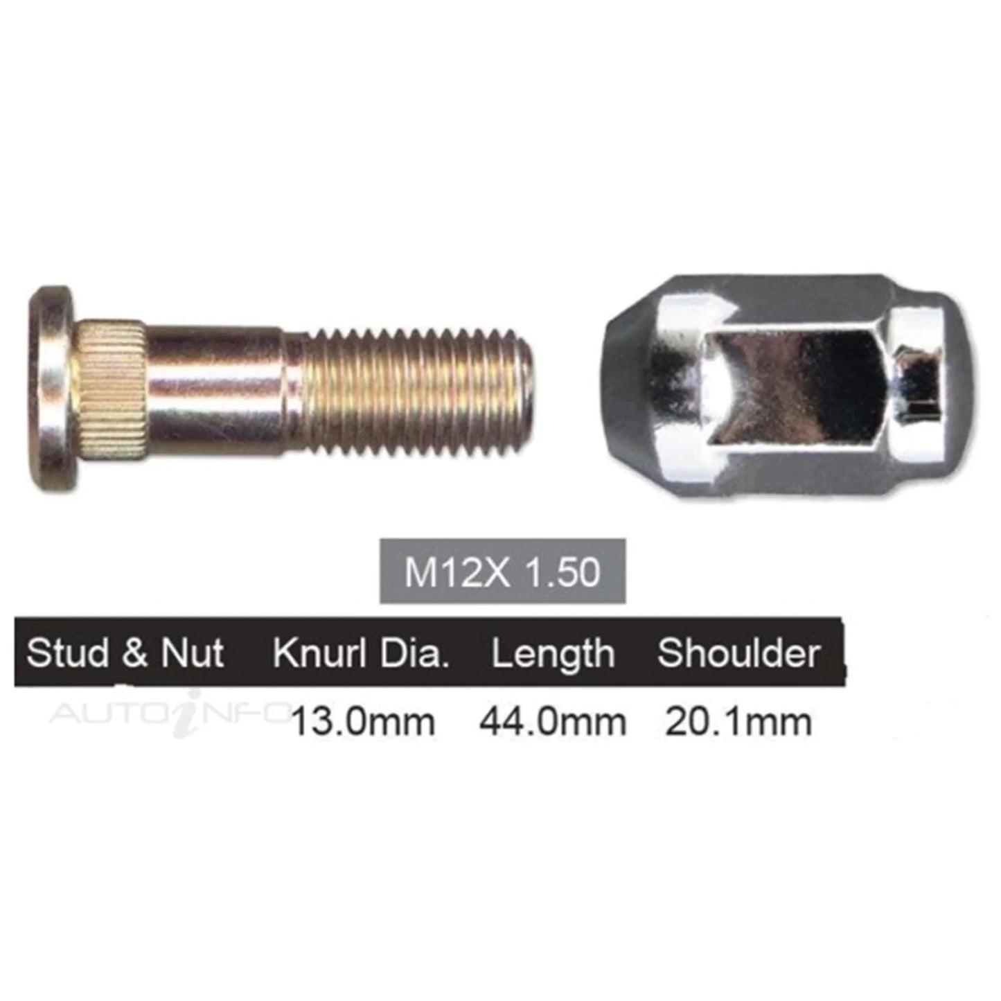 Rear Wheel Stud & Nut for Mazda BT50 B2500 B3000 UP UR (2006 - 2019)