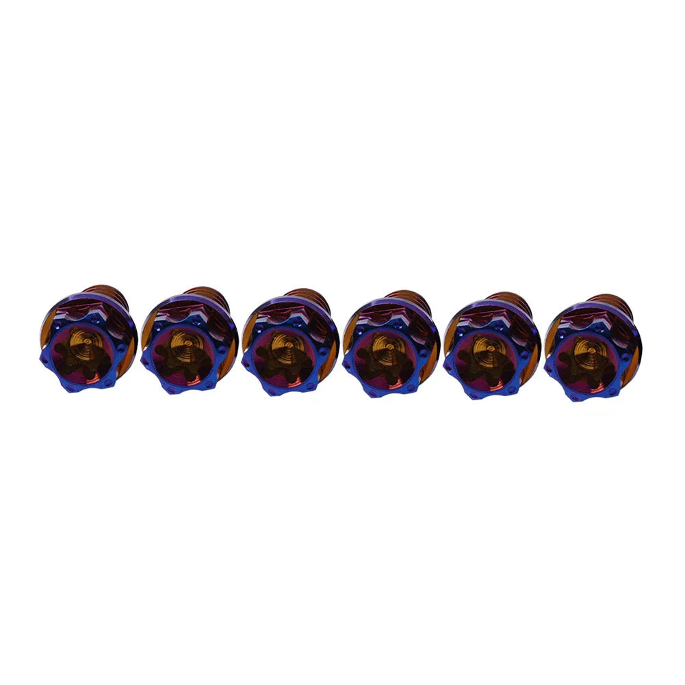 6pcs M6x30mm Titanium Torx Head Flange Screws for Bike Bicycle Motorcycle