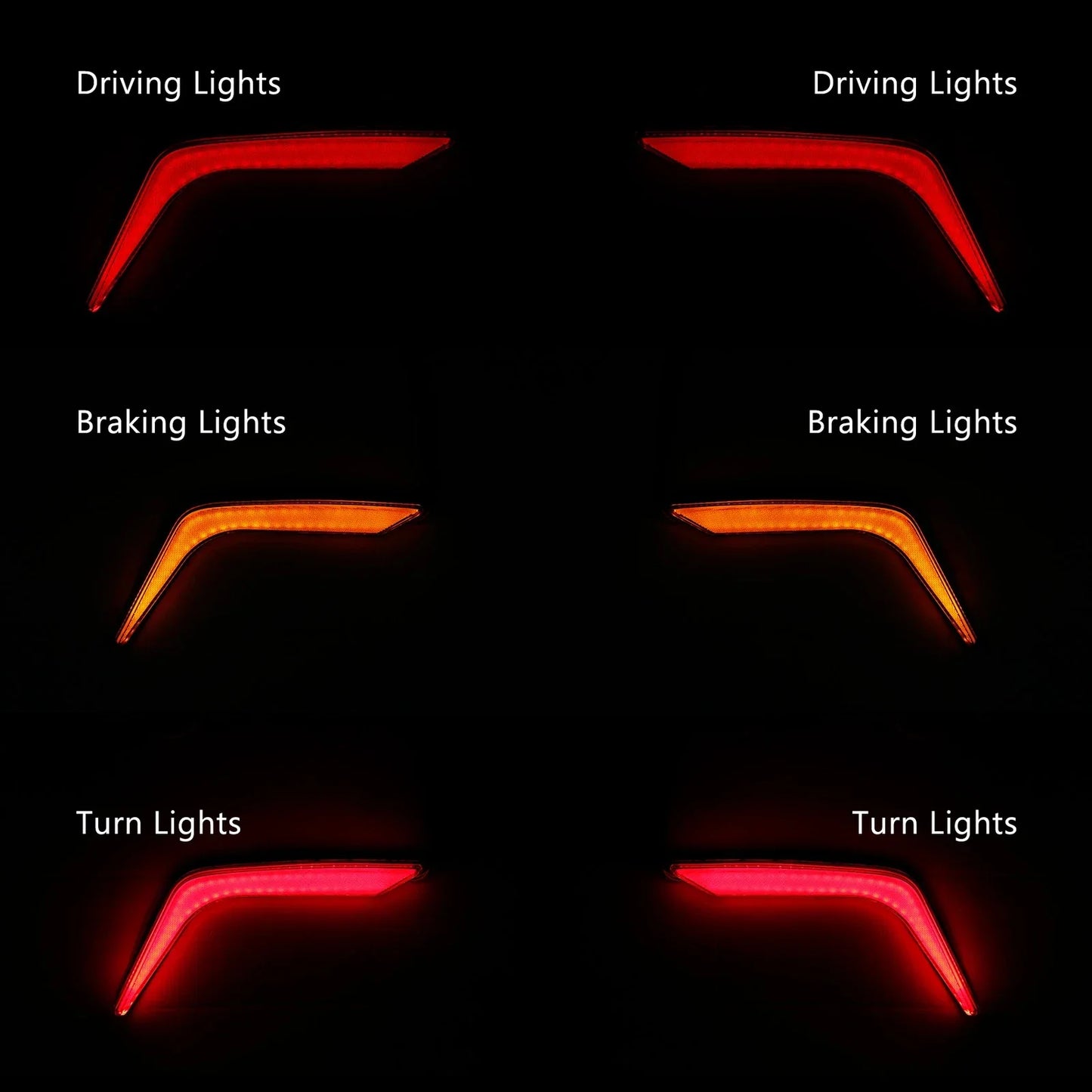 Rear Saddlebag Turn Brake Light Accents for Honda Goldwing GL1800 (2018-2024)