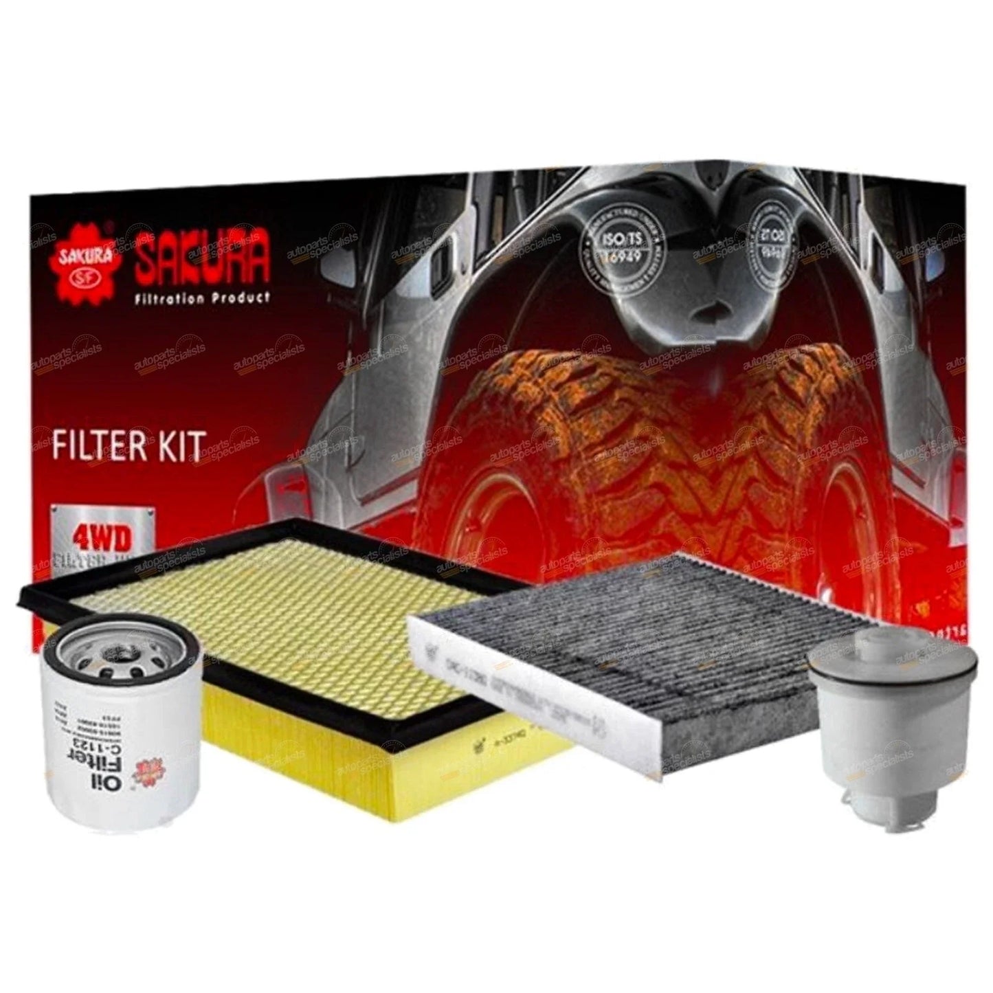 Oil Air Fuel Cabin Filter Service for Hilux 2.4L 2GD-FTV