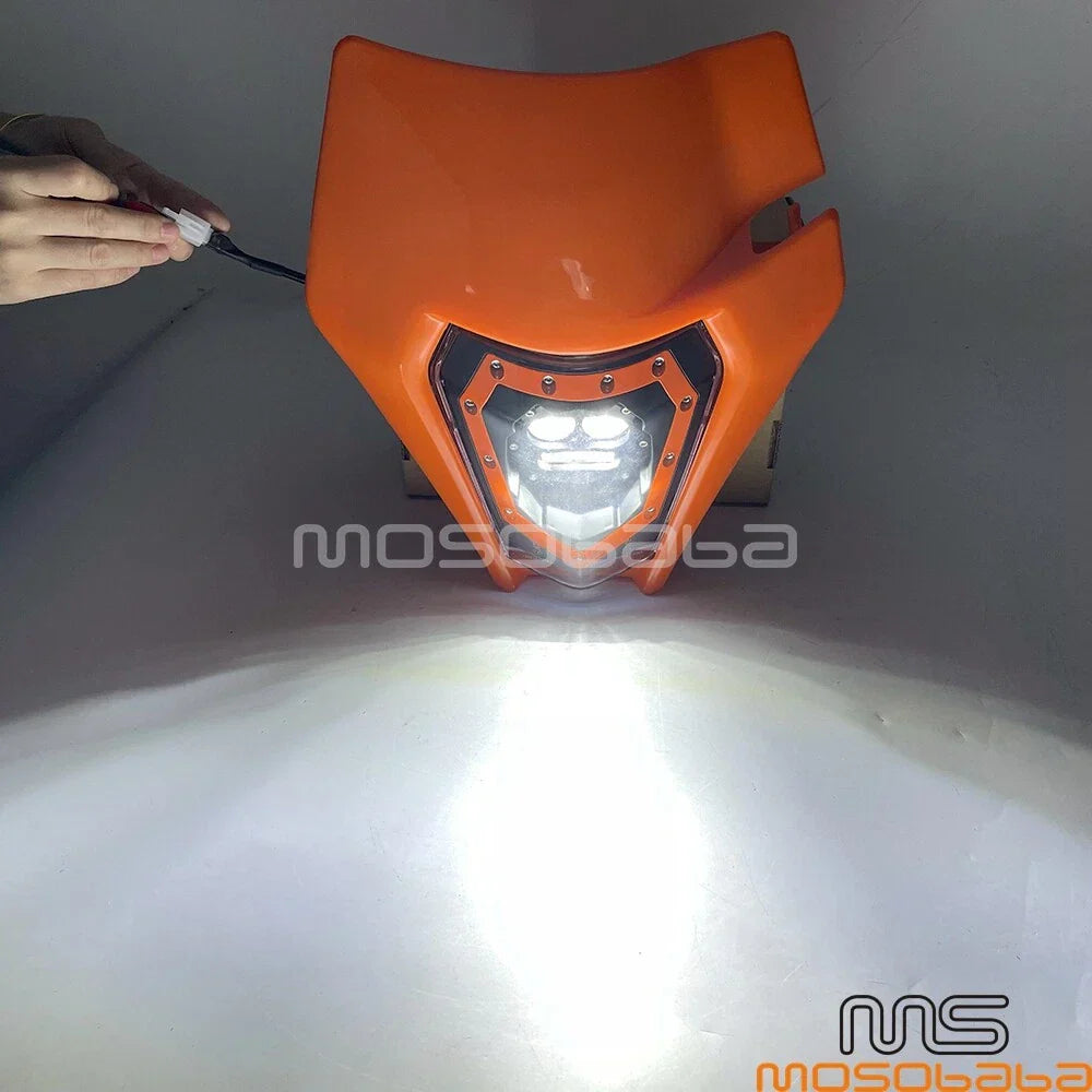 LED Headlight Hi/Lo Beam Front Lamp for Dirt Bike - Amber Day Run Lights