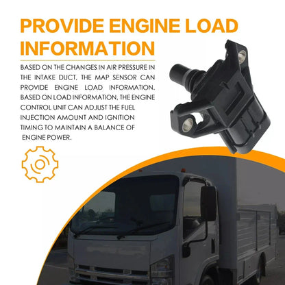 MAP Sensor for Isuzu NPR NPR-HD NRR NQR 4HK1 & Chevy (2004-2023)