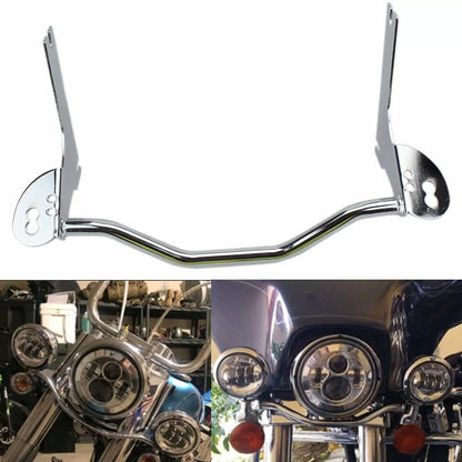 Chrome Auxiliary Lamp Bar Mount Bracket for Road King (1994-2013)