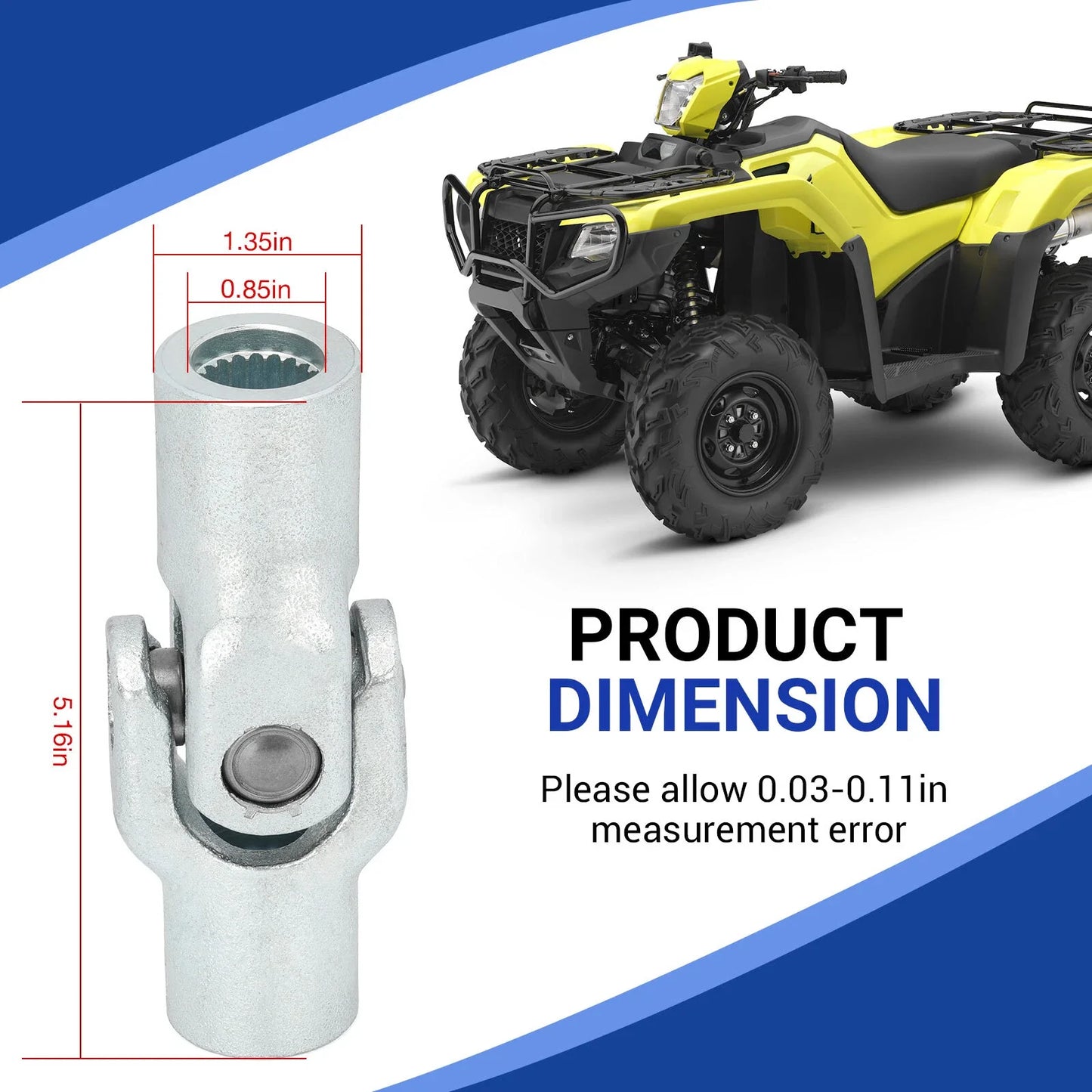 Final Drive Shaft U-Joint Yoke Joint for Honda Rubicon Foreman 500 (2000–2011)