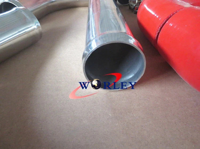 2.25" Red Aluminum Universal Intercooler Turbo Piping for Cars