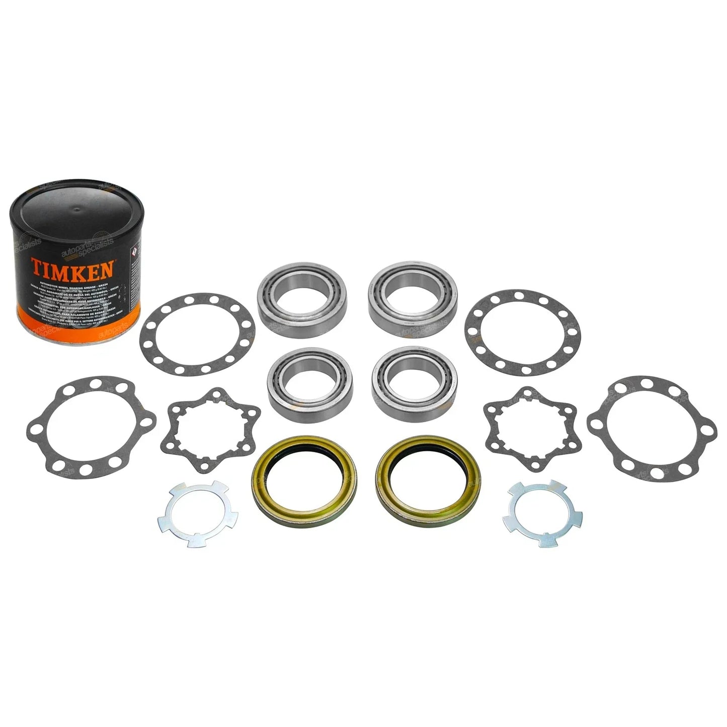 2 x Front Wheel Bearing Kits + Grease for Landcruiser HDJ80 HZJ80 HZJ81 FZJ80 FJ80