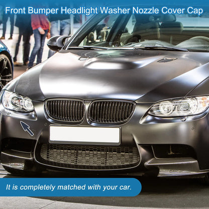 Front Right Side Bumper Headlight Washer Nozzle Cover Cap for BMW M3 White (2008-2013)