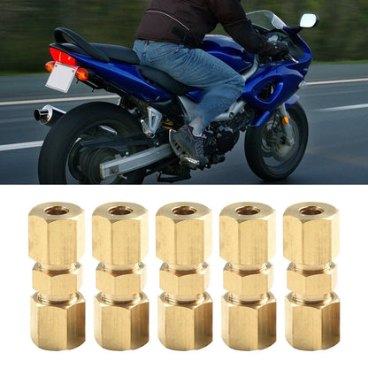 Brass Brake Line Compression Fitting Unions 3/16" OD 5pcs