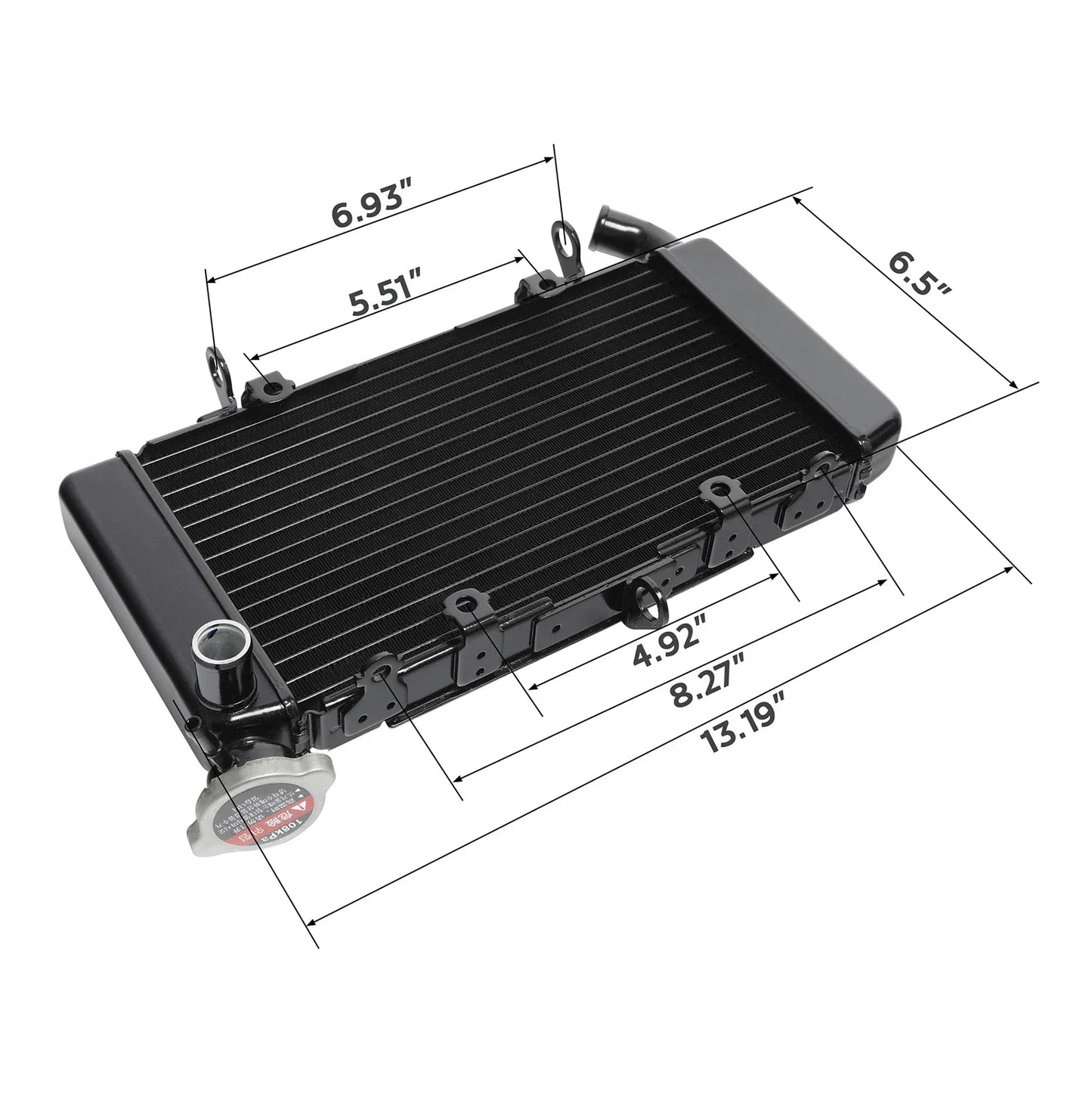 Black Radiator Cooler for Honda CB500F (2019-2021)