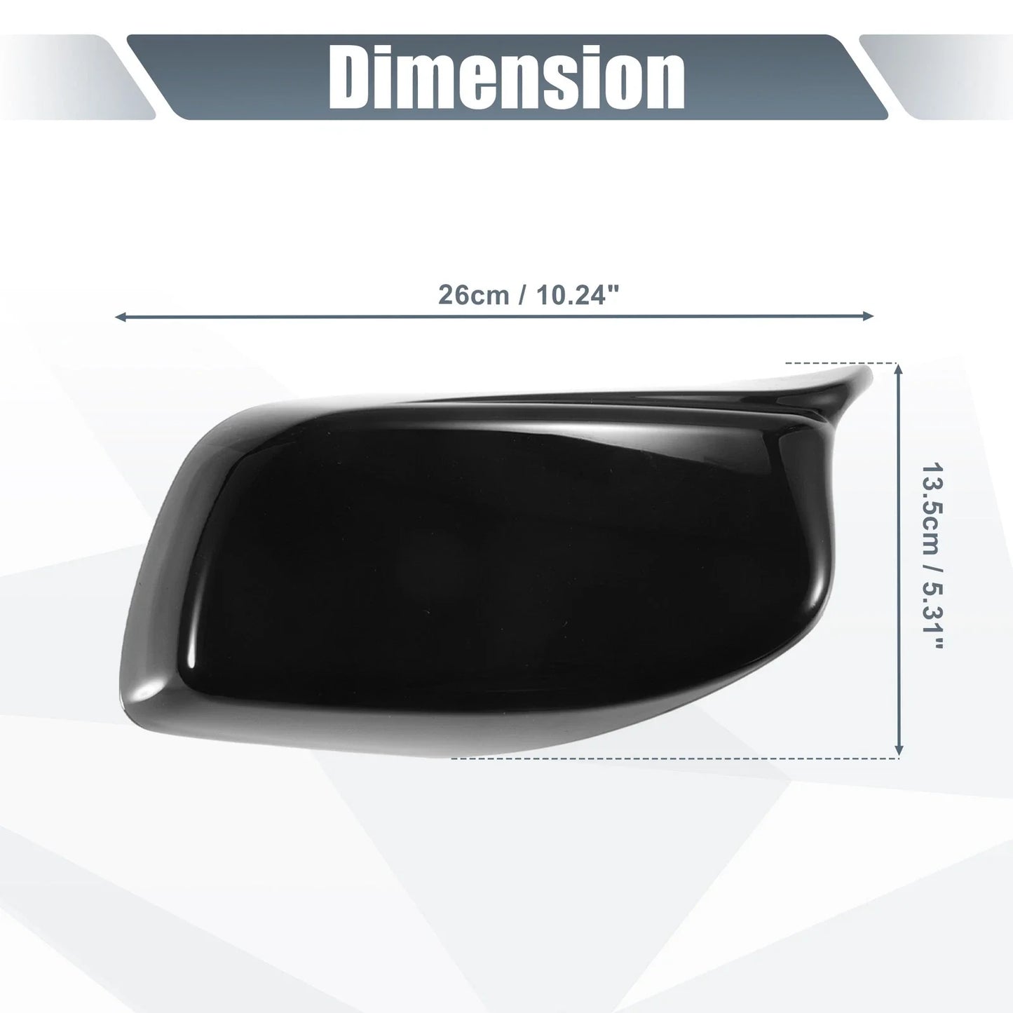 Gloss Black Rearview Mirror Cover Cap for BMW E60 E61 525i 530i 545i 550i 650i