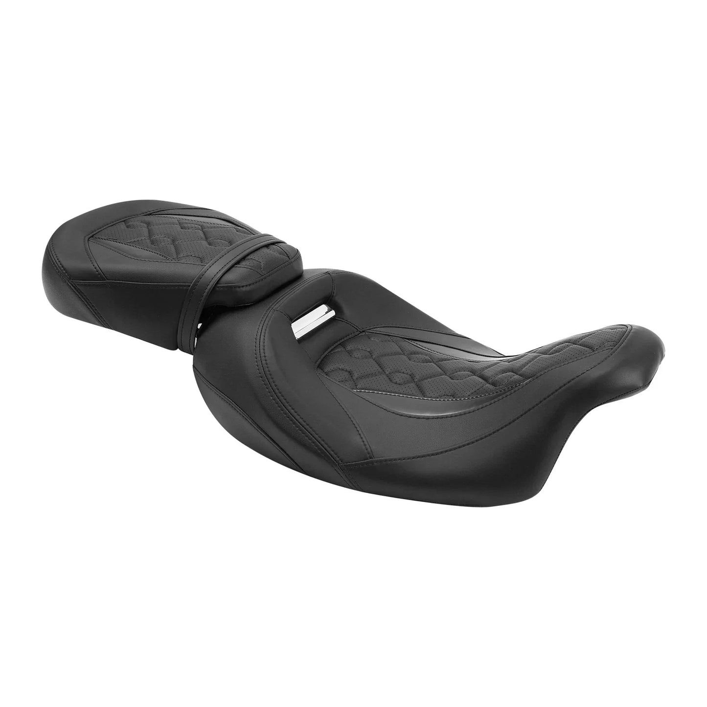 Black Two-Up Gel Seat for Harley Touring Road Glide (2009-2023)