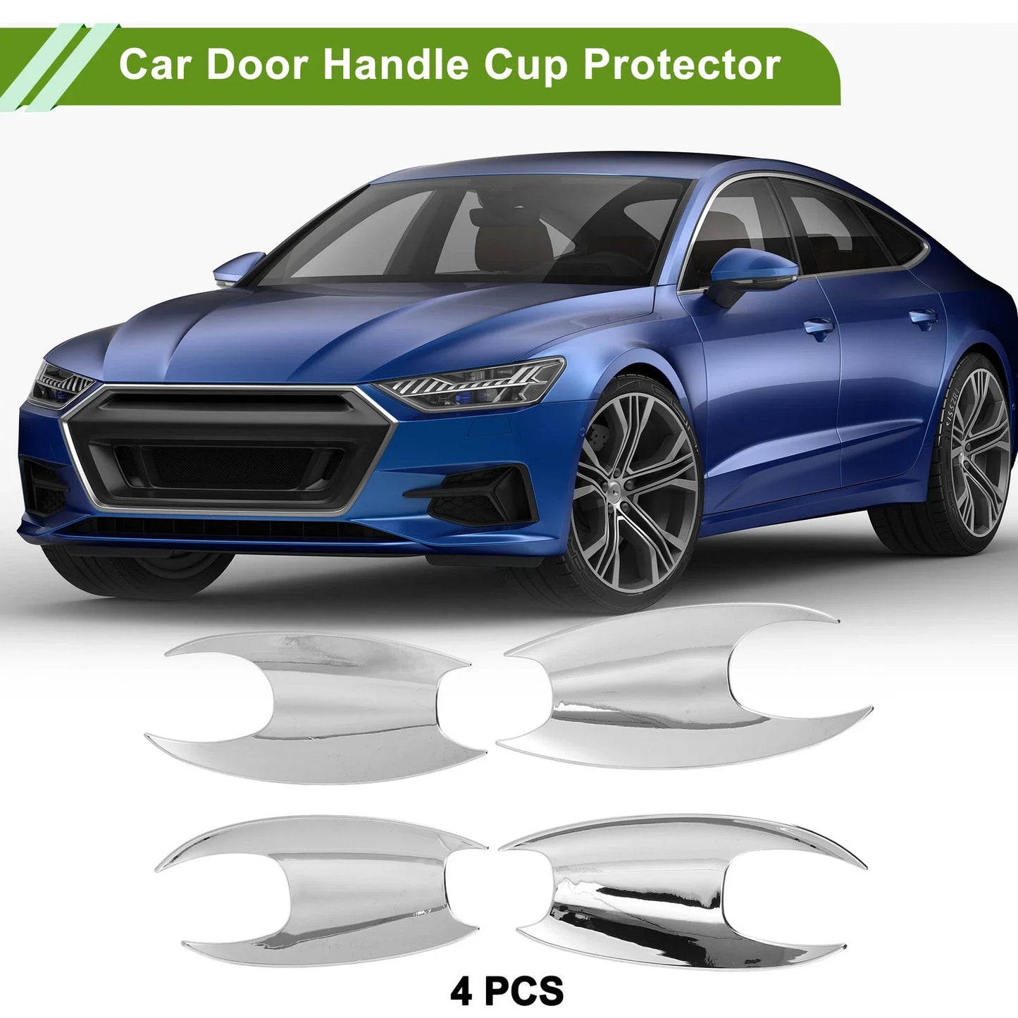 4 Pcs Door Handle Cup Protector for BMW X3 Chrome Silver Tone (2018-2022)