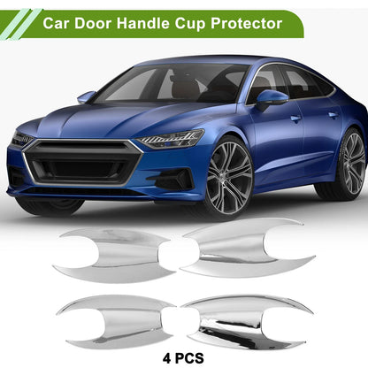 4 Pcs Door Handle Cup Protector for BMW X3 Chrome Silver Tone (2018-2022)