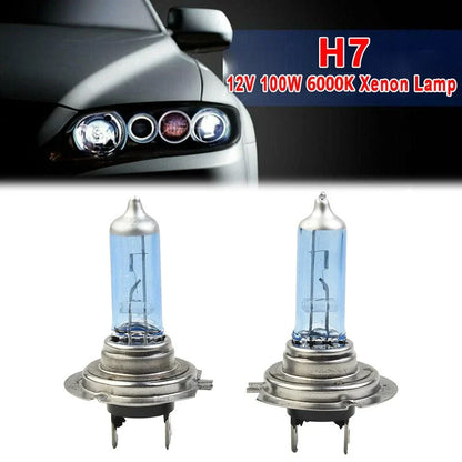 2 x H7 LED Light High Low Beam White 100W 8500K