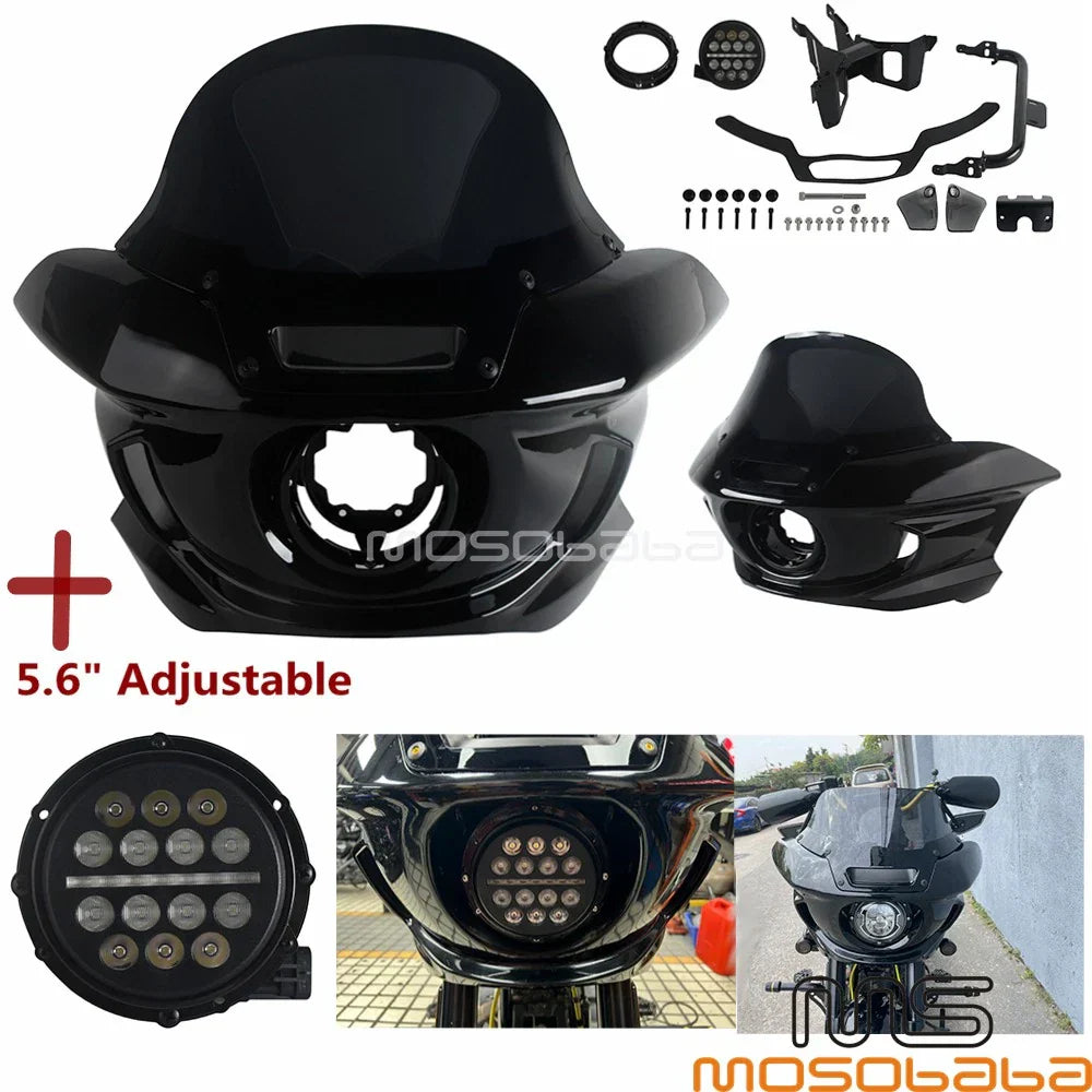 14.4" Windshield Headlight Fairing for Harley Softail FXBBS FXST FXLRS FXLR