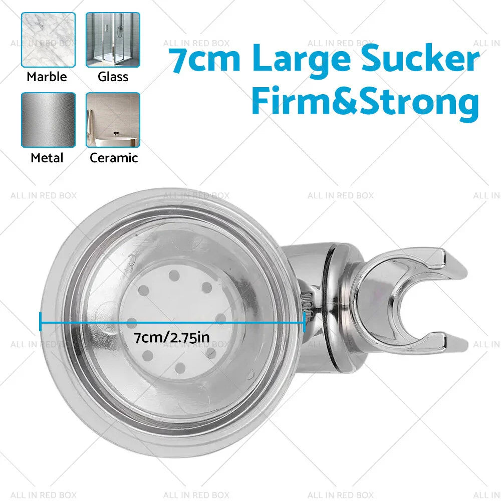 Adjustable Bracket Suction Shower Head Holder for Bathroom Wall Mount
