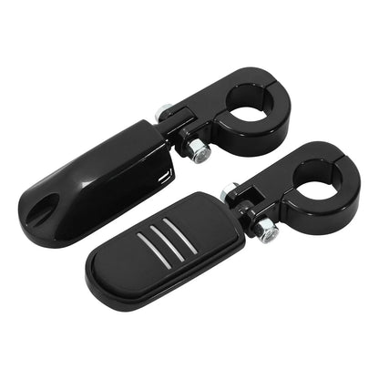 1.25" Black Pegstreamliner Highway Engine Guard Footpegs for Harley