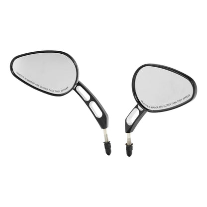 Black 8mm Rear View Mirrors for Harley Softail Deluxe FLSTN (2005-2017)