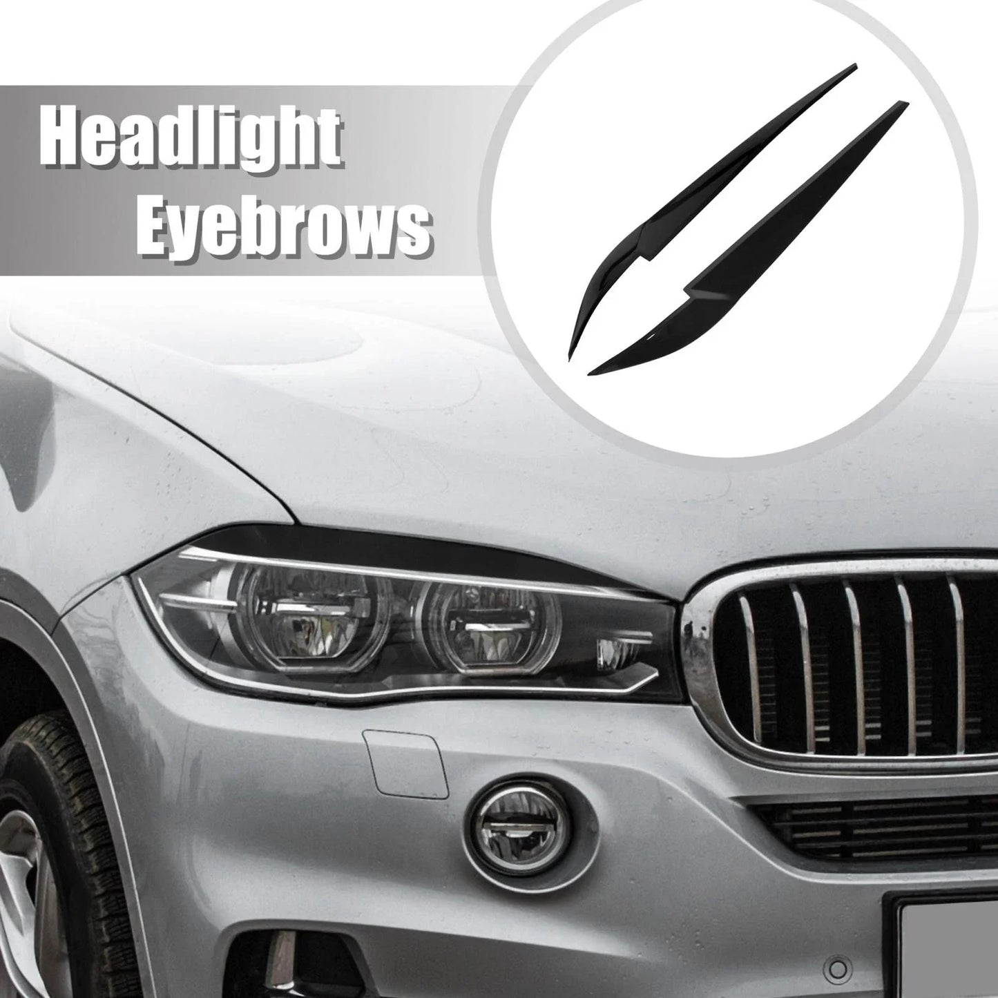 1 x Pair Headlight Eye Lid Cover Decoration Styling Sticker for BMW X5 X6