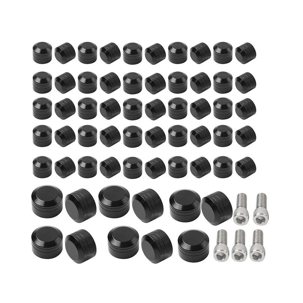 61X Engine Topper Screw Bolt Cap Kit for Harley Twin Cam Softail (2007-2017)