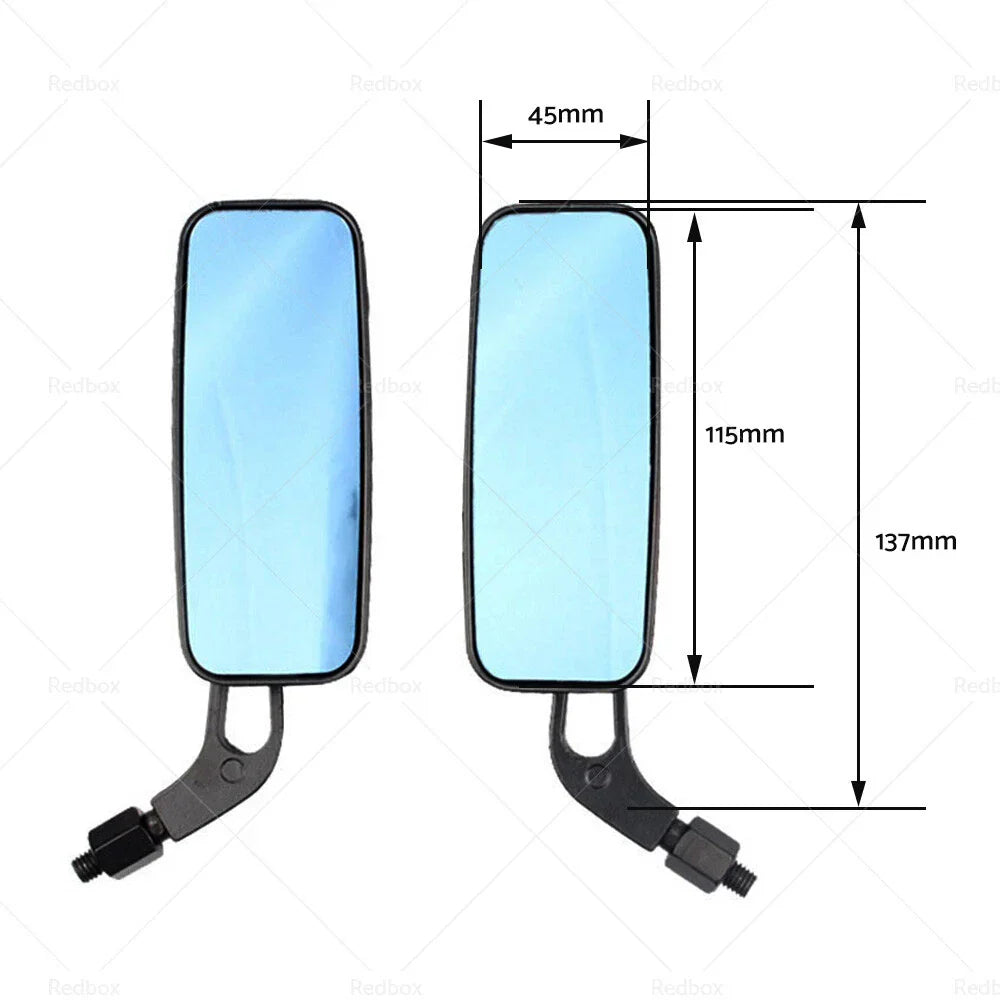 8/10mm Motorcycle Mirrors for Chopper Cruiser Bobber Racer Cafe Scooter