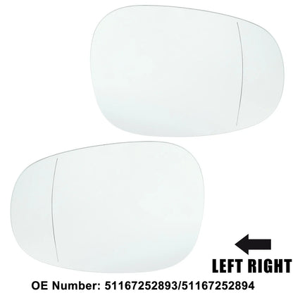 Pair Left Right Mirror Glass Replacement for BMW 335i 135i 328i M3 128i