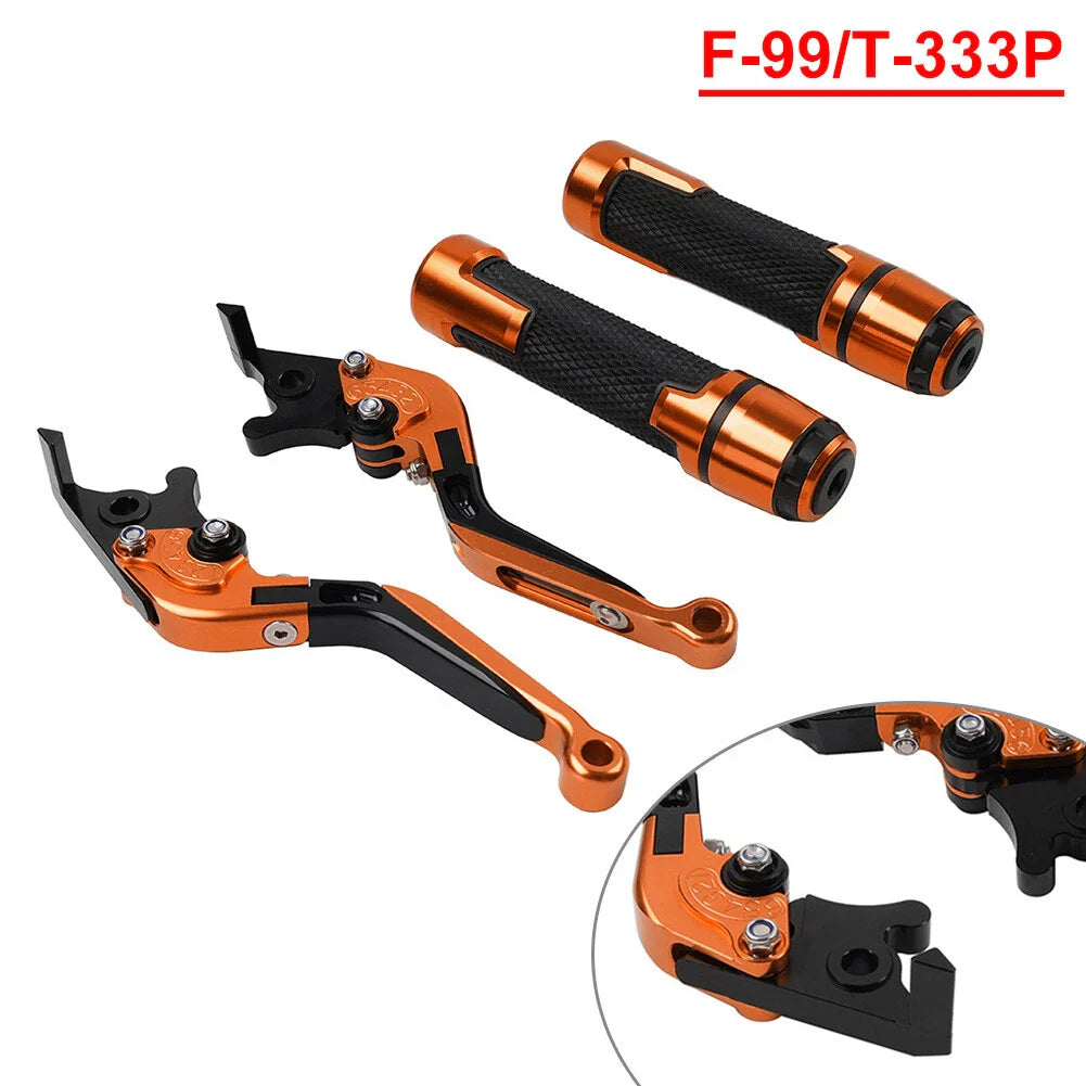 Orange Extendable Brake Clutch Levers Grip Set for Speed Twin (2019-2023)